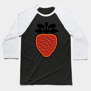 Single Strawberry Heart Berry Indigenous WAWEZHI CANADA Baseball T-Shirt